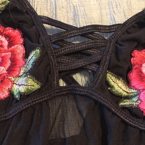 Baby Doll Embroided Cup 2 pc. Lingerie Set - Picture 4 of 14